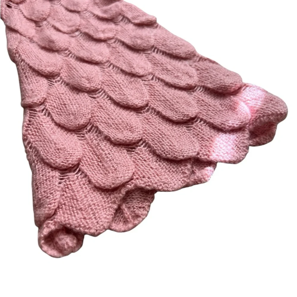 Pink Scallop Pattern Sweater Top M - Picture 5 of 5